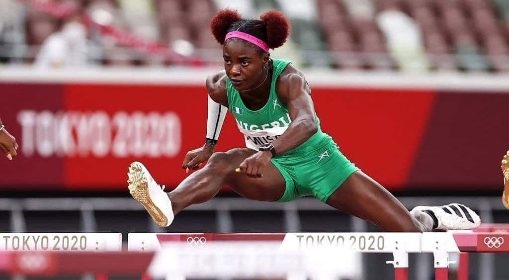 Tobi Amusan contested in Tokyo 2020 100H heats.