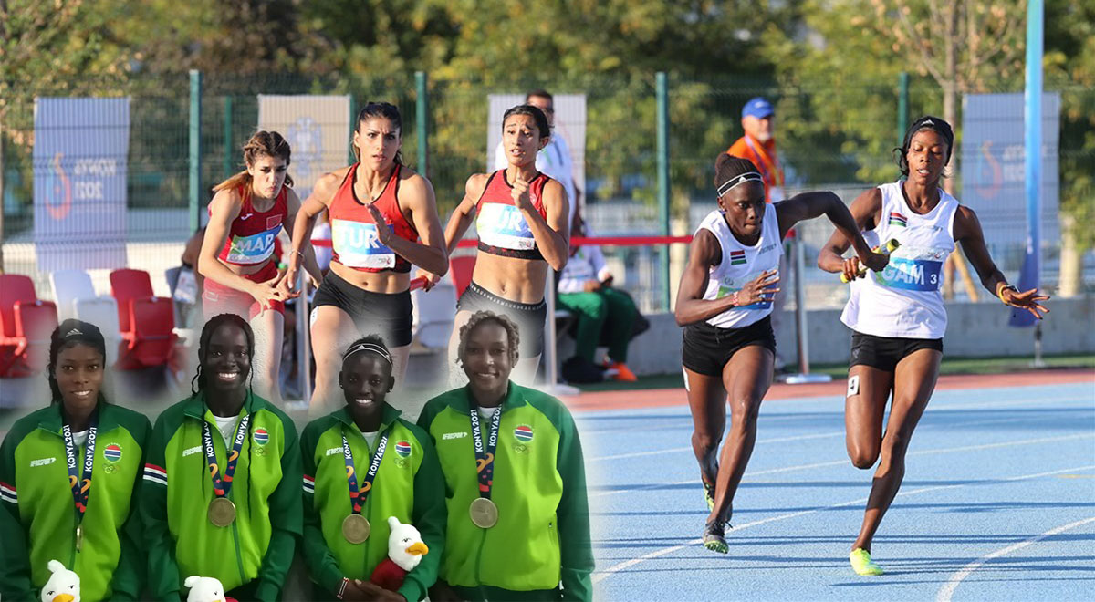 Gambian NR-breaking 4x100 quartet.