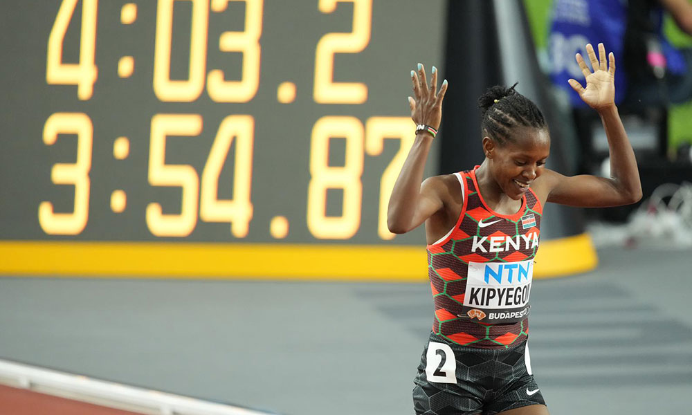 Kipyegon claimed her third World gold. 