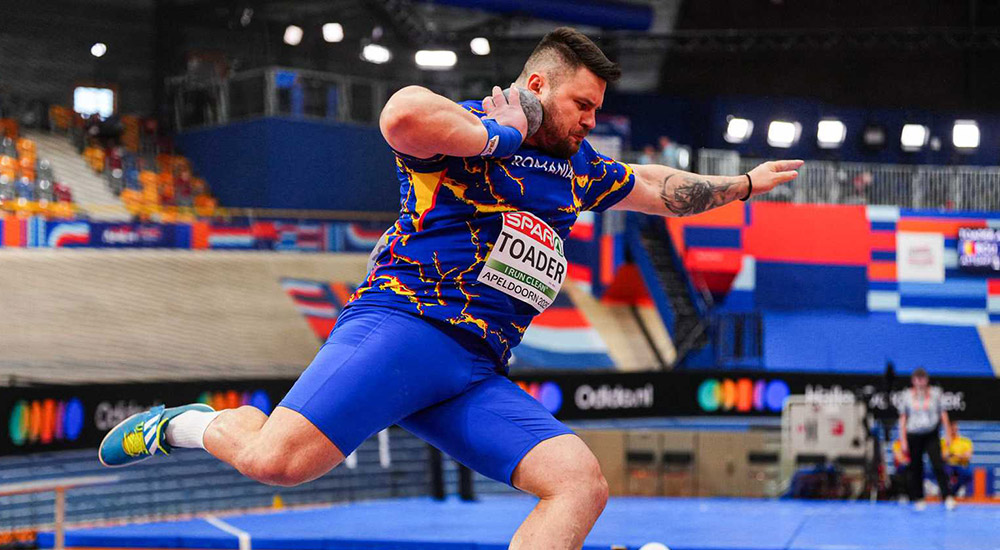 Rareş Toader throws to the victory in Apeldoorn. 