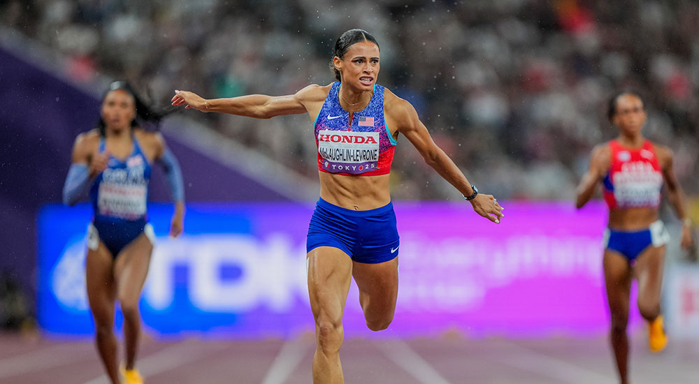 McLaughlin-Levrone stormed to 400m victory in a rainy day.  